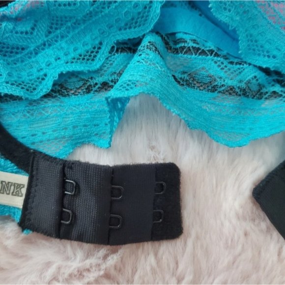 Victorias Secret Pink- Wired Lace Balconette Bra with keyhole back - Picture 8 of 10